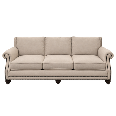 Bernhardt Foster Sofa: front view, rendered from real photos