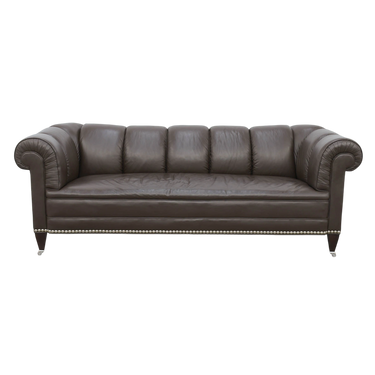 buy Baker Furniture Baker Furniture Leather Chesterfield Sofa online