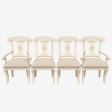 Ethan Allen Caroline Farmhouse Dining Chairs: front view, rendered from our photos of this piece