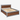 Room & Board Wood & Metal Queen Bed with Trundle: left side view, rendered from our photos of this piece