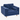 Article Sven Blue Velvet Lounge Chair: left side view, rendered from our photos of this piece
