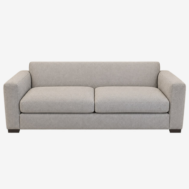 Room & Board Metro Sofa in Tatum Grey Bouclé: front view, rendered from our photos of this piece
