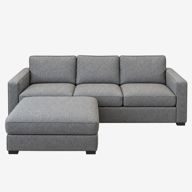 Room & Board Morrison Sofa & Ottoman: front view, rendered from our photos of this piece