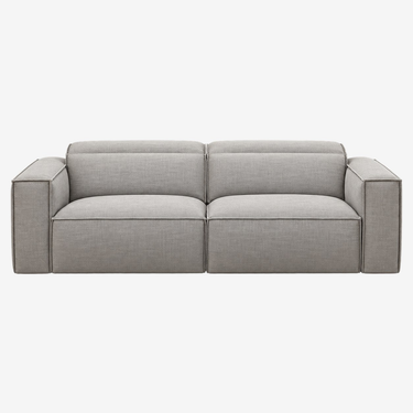 Arhaus Coburn 2-Piece Motion Sofa: front view, rendered from our photos of this piece