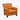 Pottery Barn Irving Roll Arm Caramel Leather Armchair: left side view, rendered from our photos of this piece