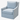 Ambella Home Sonoma Light Blue Swivel Chair: right side view, rendered from our photos of this piece