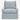 CR Laine Enzo Blue Striped Swivel Chair: front view, rendered from our photos of this piece