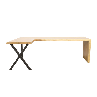 shop Hardwood Reclamation Hardwood Reclamation Custom Quilted Hard Maple L-Shape Desk online