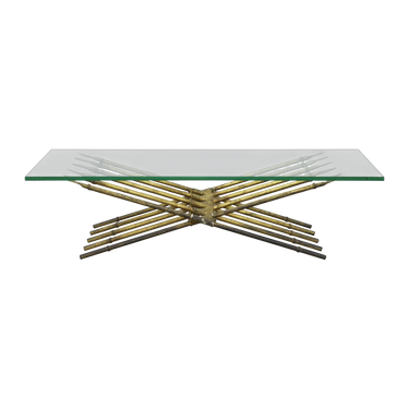 buy Maitland-Smith Maitland-Smith Gold Leaf Ten Spear Glass Coffee Table online