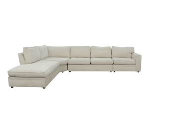 buy Pottery Barn Pottery Barn Pearce Heather Tweed Sectional Sofa online