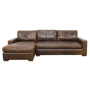 buy Restoration Hardware Restoration Hardware Maxwell Leather Sectional Sofa online