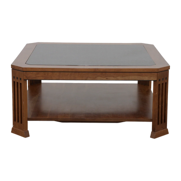 buy Stickley Furniture Stickley 21st Century Collection Square Granite Top Cocktail Table online