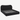 CB2 Diana Teddy Black Bouclé Bed: left side view, rendered from our photos of this piece