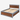 Room & Board Wood & Metal Queen Bed with Trundle: right side view, rendered from our photos of this piece