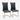 Dakota Jackson Black Cantilever Dining Chairs: left side view, rendered from our photos of this piece