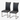 Dakota Jackson Black Cantilever Dining Chairs: right side view, rendered from our photos of this piece