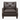 Pottery Barn Charcoal Leather Tufted Slope Arm Chair: front view, rendered from our photos of this piece