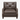Pottery Barn Charcoal Leather Tufted Slope Arm Chair: high-angle view, rendered from our photos of this piece
