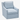 Ambella Home Sonoma Light Blue Swivel Chair: left side view, rendered from our photos of this piece