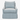 CR Laine Enzo Blue Striped Swivel Chair: front view, rendered from our photos of this piece
