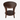Ethan Allen Round Wood End Table with Drawer: high-angle view, rendered from our photos of this piece