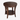 Ethan Allen Round Wood End Table with Drawer: left side view, rendered from our photos of this piece