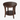 Ethan Allen Round Wood End Table with Drawer: right side view, rendered from our photos of this piece