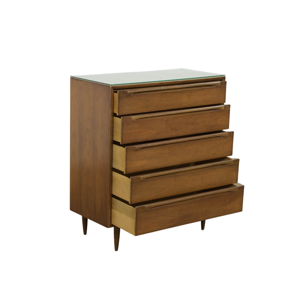 Mid-Century Modern Walnut Tallboy Dresser – Second Edition Mid-Century Modern Walnut Tallboy Dresser – Second Edition